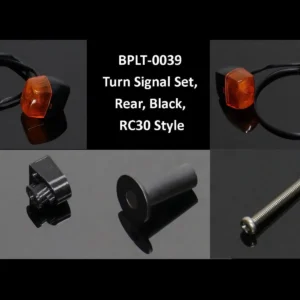 Turn Signal Set, Rear, Black, RC30 Style