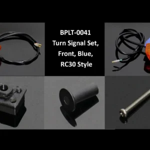 Turn Signal Set, Front, Blue, RC30 Style