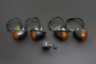 Turn Signal Set, Black, NSR150 Style, SE Asian Relay