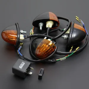 Turn Signal Set, Black, NSR150 Style, SE Asian Relay