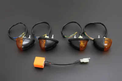 Turn Signal Set, Black, NSR150 Style, JDM Relay