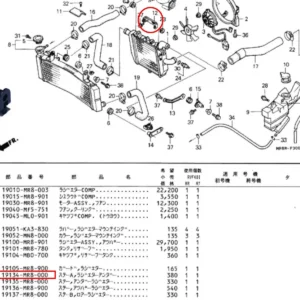 Stay, Radiator, Front, Mid, NC30/35