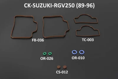 Carb Service Kit, 8 pieces, Suzuki RGV250 (VJ21/VJ22)