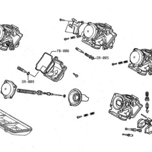 Carb Service Kit A, 16 pieces, Honda CBR250R MC14, MC17 & MC19
