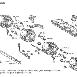 Carb Service Kit A, 16 pieces, Honda CBR250R MC14, MC17 & MC19