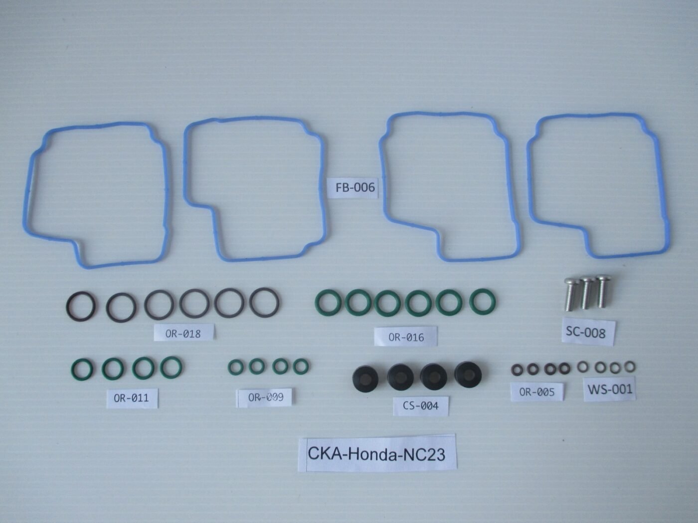 Carb Service Kit A, 39 pieces, Honda CBR400RR NC23
