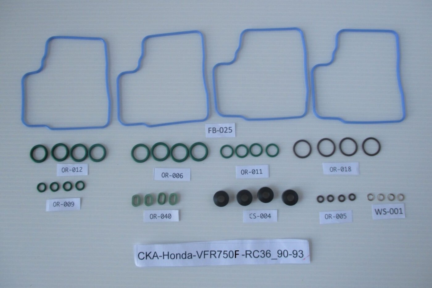 Carb Service Kit A, 40 pieces, Honda VFR750F RC36 (90-93)