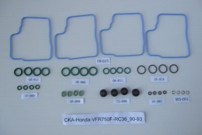 Carb Service Kit A, 40 pieces, Honda VFR750F RC36 (90-93)
