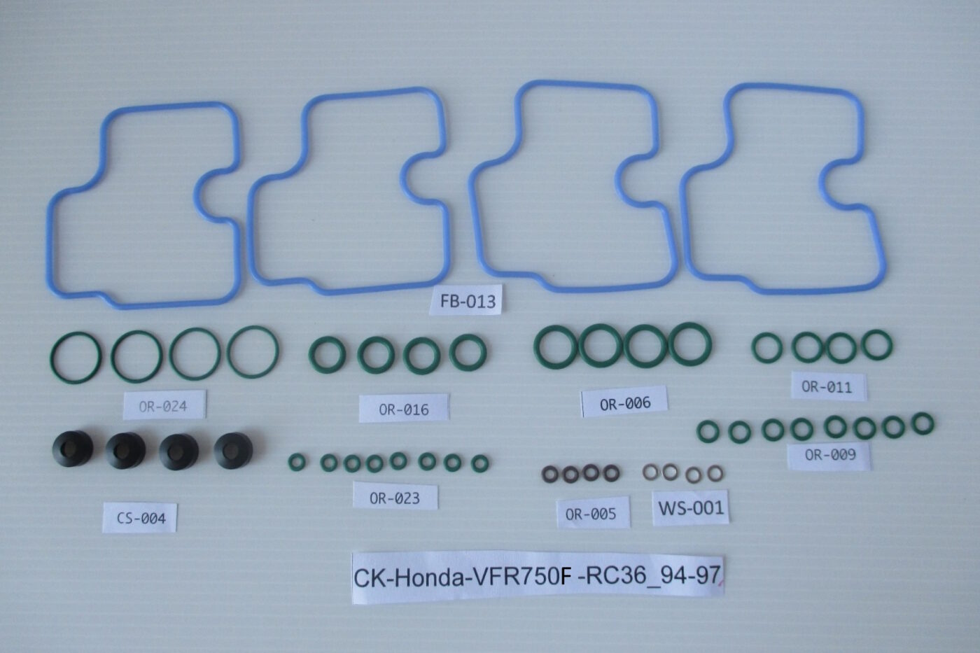 Carb Service Kit A, 48 pieces, Honda VFR750F RC36 (94-97)