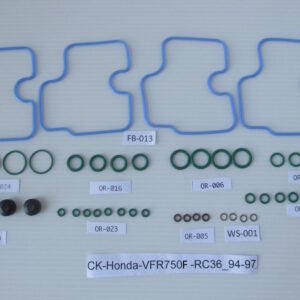 Carb Service Kit A, 48 pieces, Honda VFR750F RC36 (94-97)