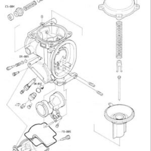Carb Service Kit A, 47 pieces, Kawasaki ZXR400