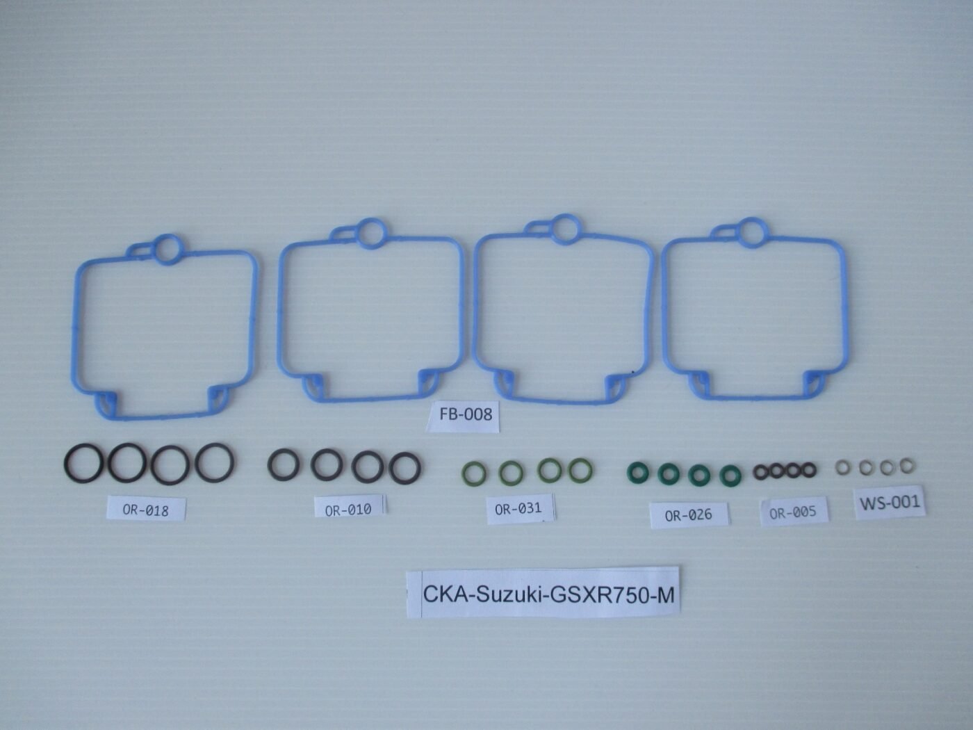 Carb Service Kit A, 28 pieces, Suzuki GSXR750-M