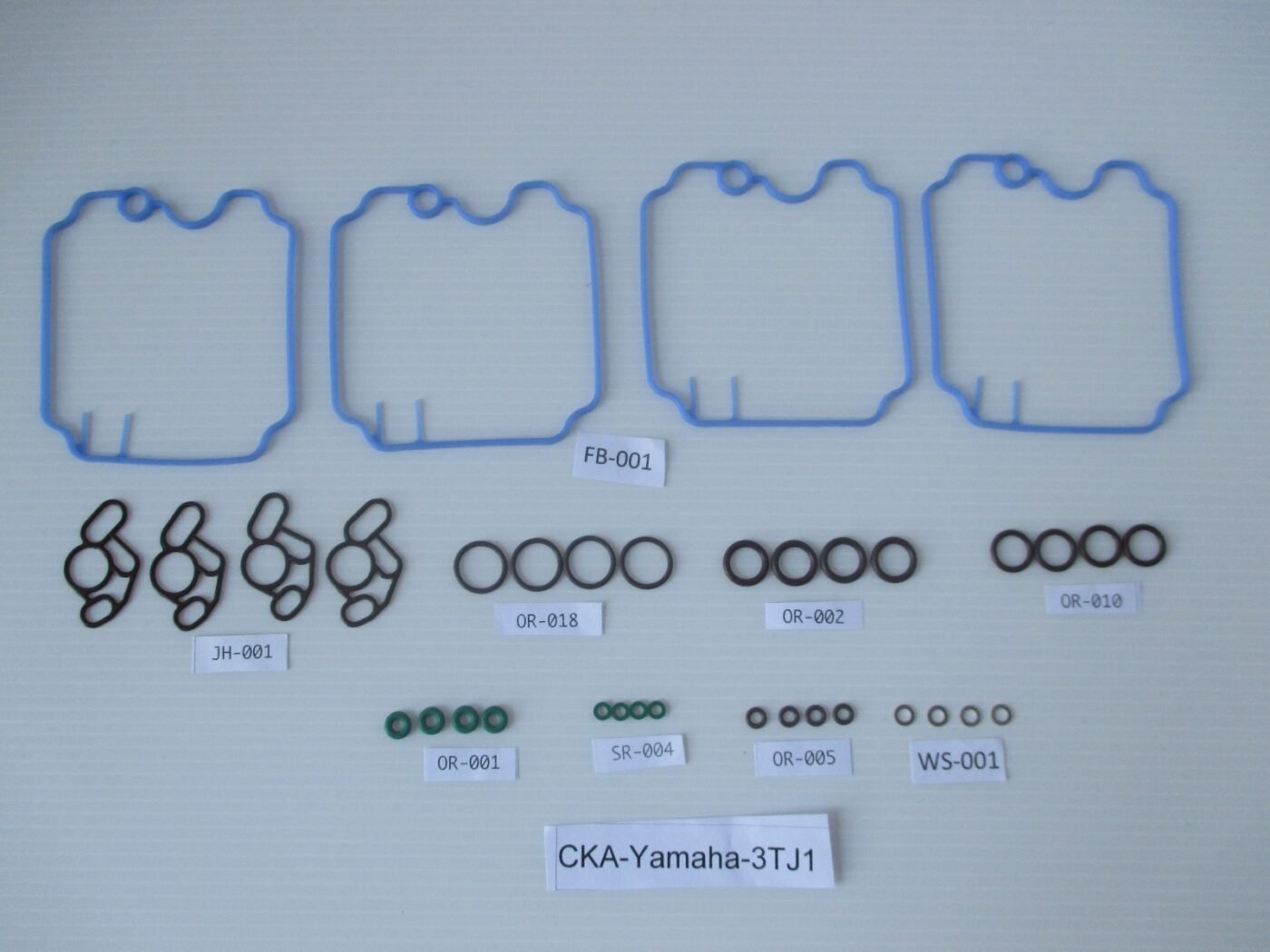 Carb Service Kit A, 36 pieces, Yamaha FZR400RR 3TJ1