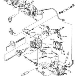 Carb Service Kit A, 36 pieces, Yamaha FZR400RR 3TJ1
