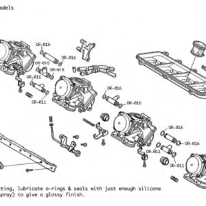 Carb Service Kit B, 23 pieces, Honda CBR250R MC14, MC17 & MC19