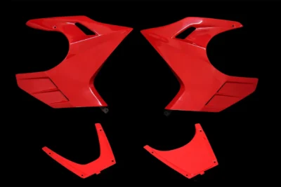 Lower Cowling Set, (GRP) Red, MSX125SF, Grom, 2nd gen 16-21 (Clearout)