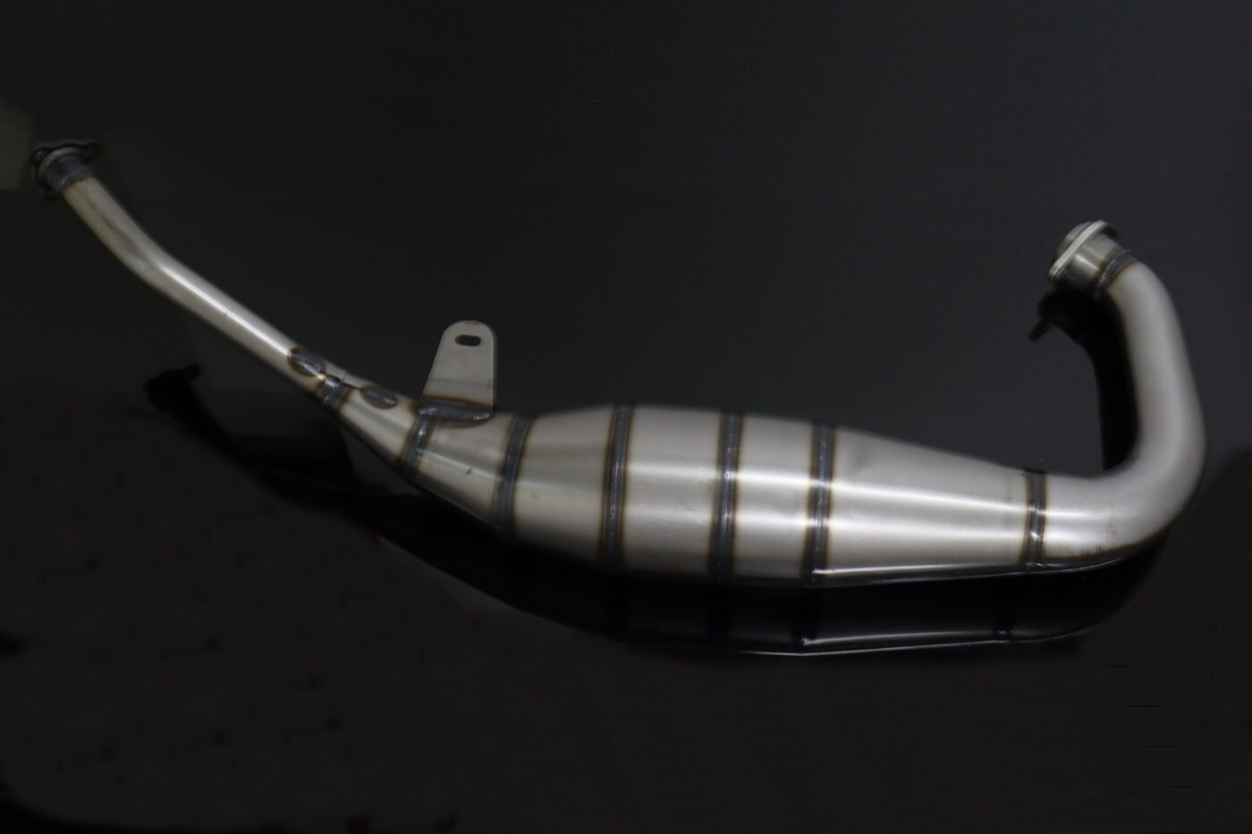 Exhaust Chamber, No Fittings, Clearcoated Mild Steel, NSR150RR