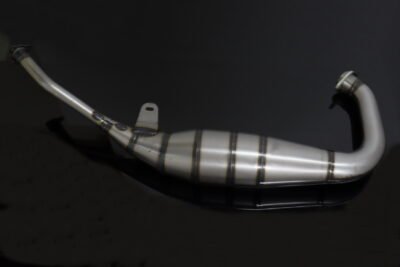 Exhaust Chamber, No Fittings, Clearcoated Mild Steel, NSR150RR