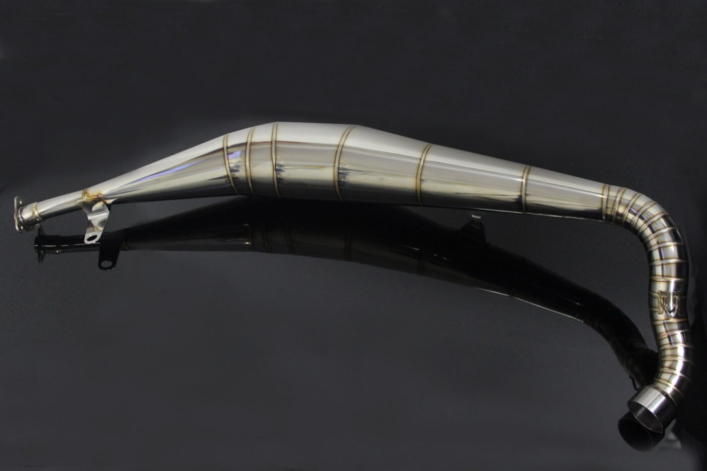 Exhaust Chamber, Right, Crossover Type, Mirror, Yamaha RD350LC