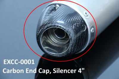 Carbon End Cap, Silencer 4"