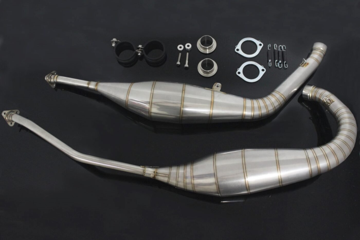 Set, Exhaust Chamber, GP Type, Stainless Steel, NSR250 MC28