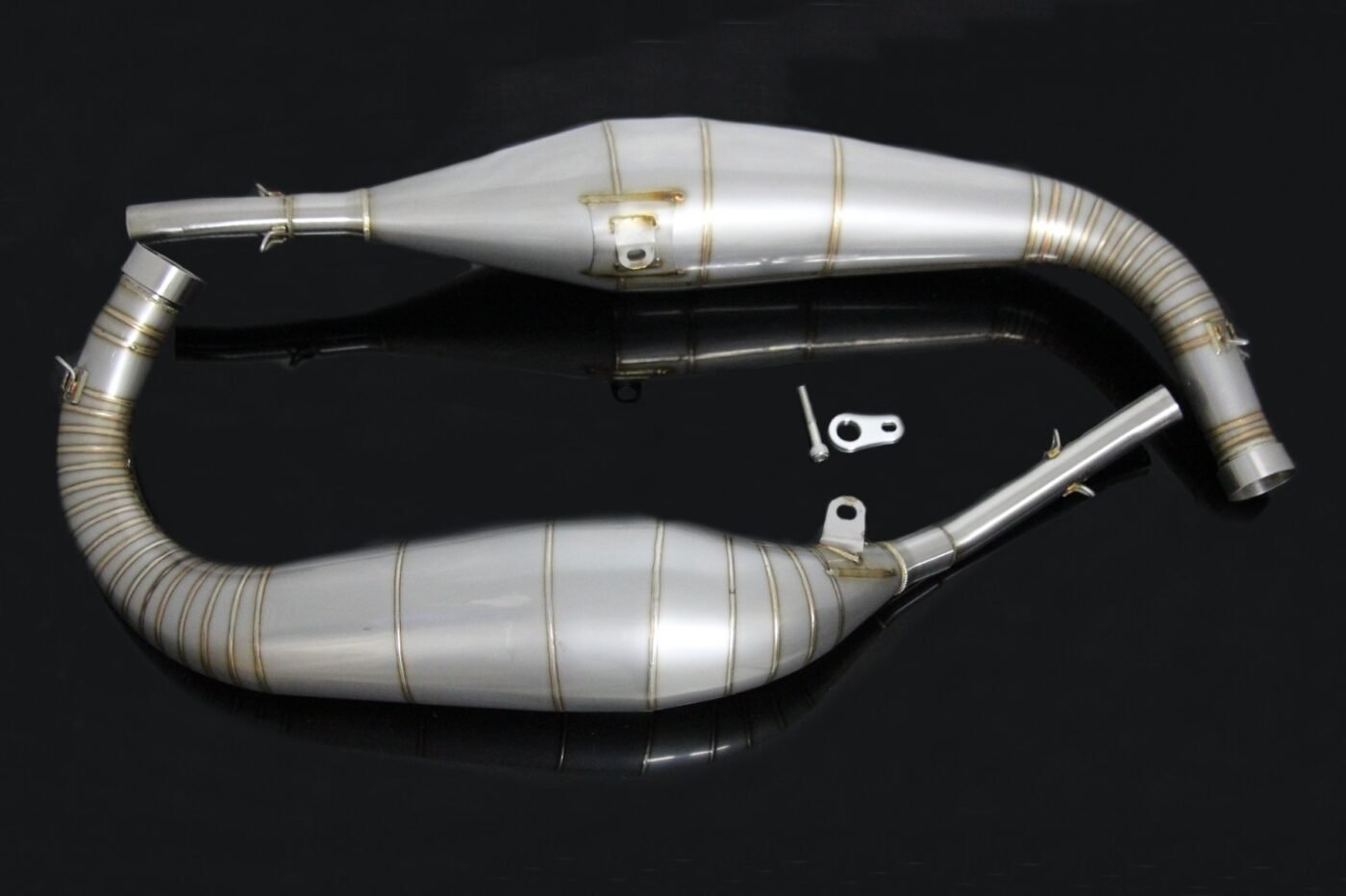 Set, Exhaust Chamber, Stainless Steel, (Low Right Side Silencer Mount) NX5 RS250R