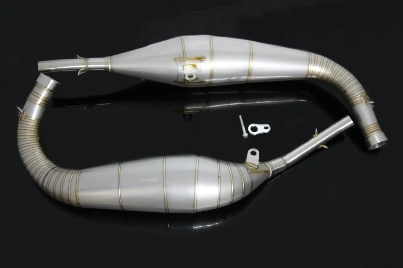 Set, Exhaust Chamber, Stainless Steel, (High Right Side Silencer Mount) NX5 RS250R