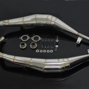 Set, Exhaust Chamber, Crossover Type, Stainless Steel, Mirror, Yamaha RD350LC (4L0)