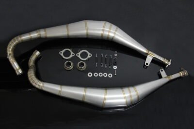 Set, Exhaust Chamber, Crossover Type, Stainless Steel, Yamaha RD350LC (4L0)