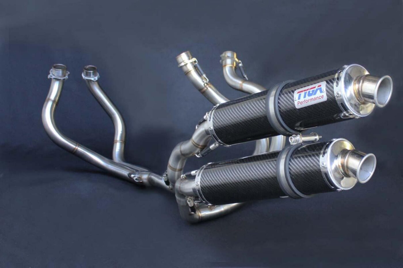 Set, Pipe, Twin Stack System, NC30/35 (Street) Carbon Silencers