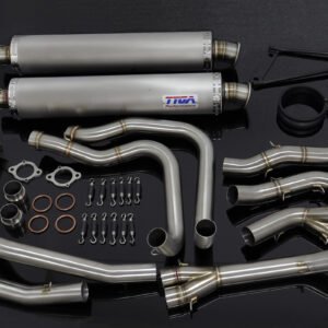 Set, Pipe, Twin Stack System, NC30/35 (Street) Stainless Silencers