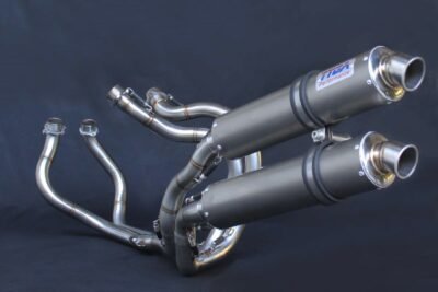 Set, Pipe, Twin Stack System, NC30/35 (Street) Stainless Silencers