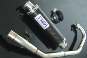 Set, Pipe, Full Race System, Round, Carbon Silencer, CBR150