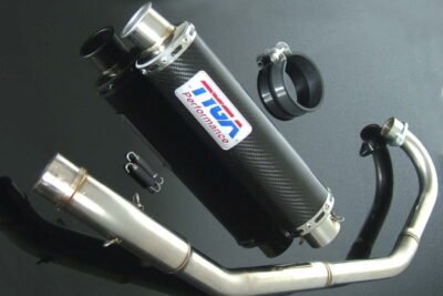Set, Pipe, Full Race System, Round, Carbon Silencer, CBR150