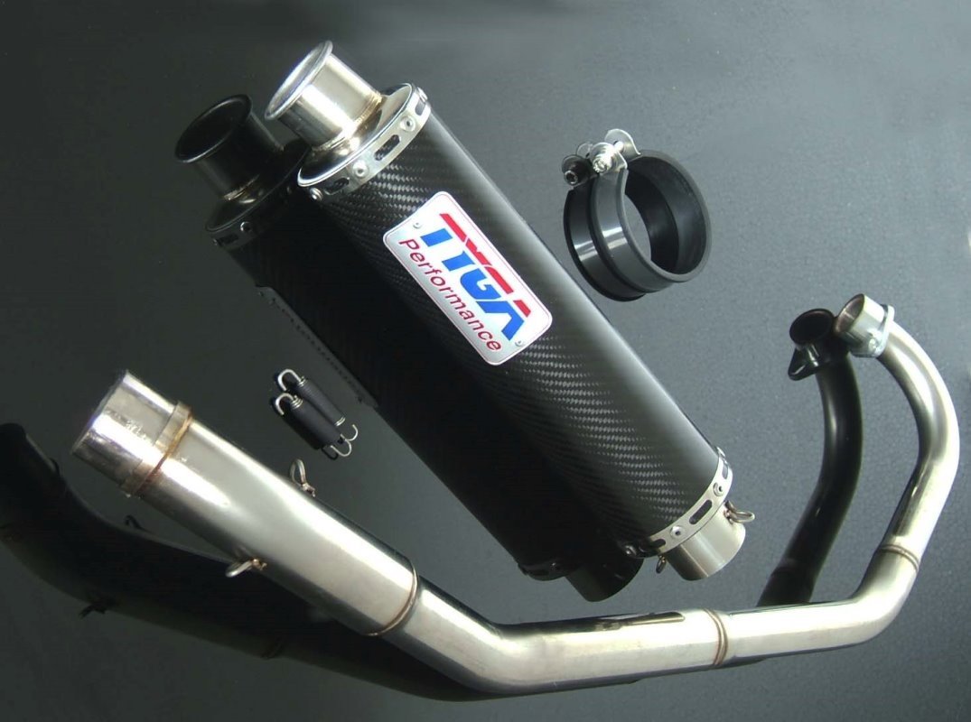 Set, Pipe, Full Race System, Round, Carbon Silencer, CBR150