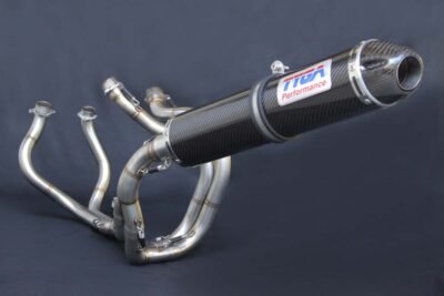 Set, Pipe, Full Race System, NC30/35, Round, Carbon/Carbon End Cap Silencer