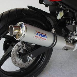 Set, Pipe, Full Race System, CBR300R/CBR300F, Round Aluminium Silencer, Stainless End Cap