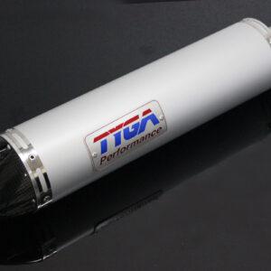 Set, Pipe, Full Race System, CBR300R/CBR300F, Round Aluminium Silencer, Carbon End Cap.