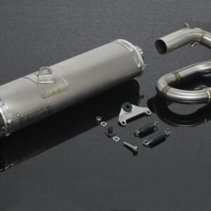 Set, Pipe, Full System, Underbelly, MSX125 Grom, Stainless Oval/Carbon End Cap, Long