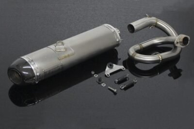Set, Pipe, Full System, Underbelly, MSX125 Grom, Stainless Oval/Carbon End Cap, Long