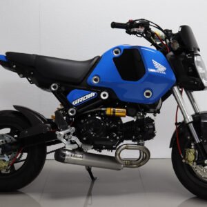 Set, Pipe, Full System, Underbelly, MSX125 Grom, Stainless Oval/Carbon End Cap, Long