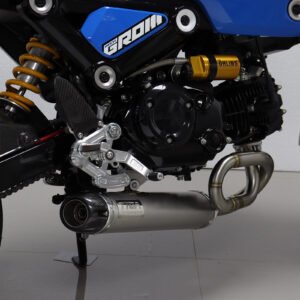 Set, Pipe, Full System, Underbelly, MSX125 Grom, Stainless Oval/Carbon End Cap, Long