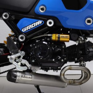Set, Pipe, Full System, Underbelly, MSX125 Grom, Stainless Oval/Carbon End Cap, Long