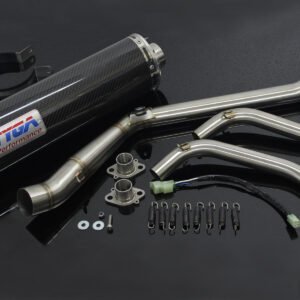 Set, Pipe, Full Race System, Ninja 250R, Oval, Carbon Silencer