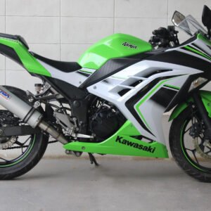Set, Pipe, Full Race System, Ninja 250R, Round Aluminium Silencer