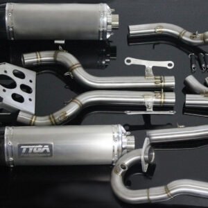 Set, Pipe, Full Race System, Serpent, KTM RC390, 2014-2021, Stainless Oval/Carbon End Cap