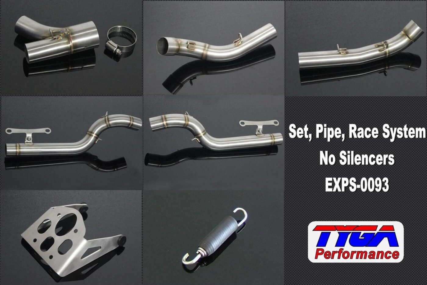 Set, Pipe, Race System, KTM RC390, No Silencers