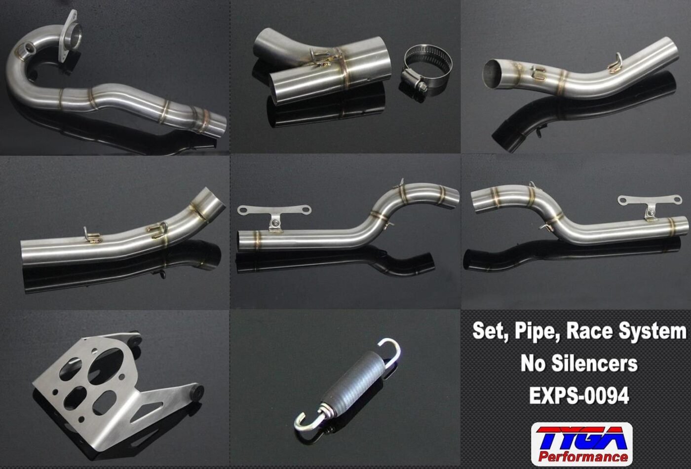 Set, Pipe, Race System, KTM RC390, No Silencers