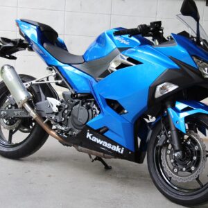 Set, Slip On, Stainless, Oval, Carbon End Cap, Ninja 400