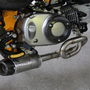 Special Set, Pipe, Full System, Underbelly, Monkey 125, Stainless Oval/Carbon End Cap, Short, with C